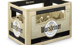 Warsteiner Brewery relies on Schoeller Allibert reusable containers  Golden Beer Crate underlines brand identity.
