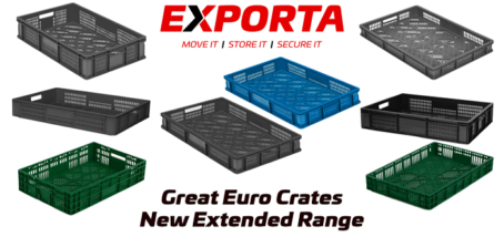 Exporta Launches New Range of Recycled Euro Crates and Extends its Euro Crate range