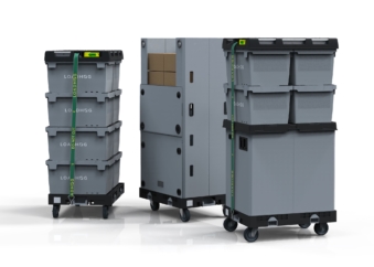 The Next Generation Rolling Container System from Loadhog featuring Dolly Max.